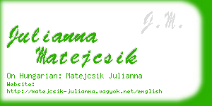 julianna matejcsik business card